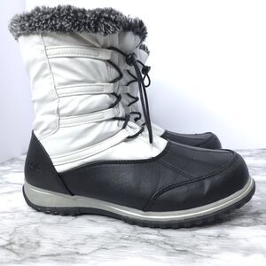 SPORTO Adele VEGAN Waterproof Insulated Snow Boots Sz 9 Bungee Laces Gorpcore